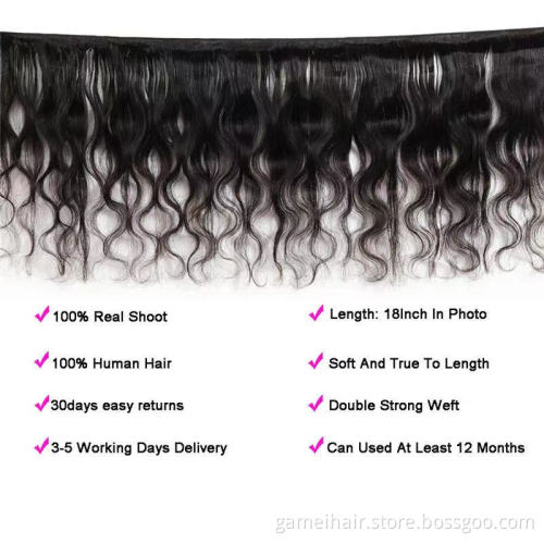 body wave vendors raw HD closure blonde  hair 10 A human hair bulk 40 inch  blue single bundle